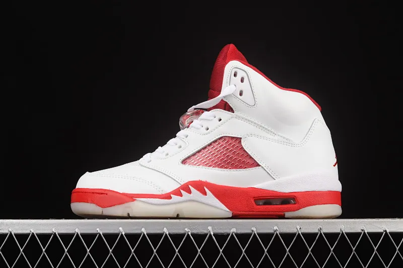 All categories Air Jordan Jordan series basketball shoes Air Jordan 5 G version Air Jordan 5 "What The" AJ5 Joe 5 White and Red Valentine's Day 440892-106